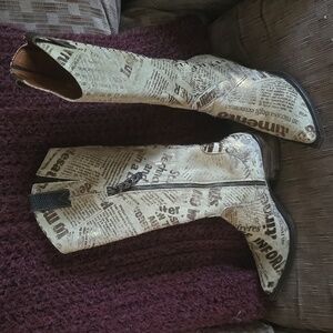 Rare Signature Donald J Pliner Women's Gysell-H3 Western Tall Boots Size 7.5 B